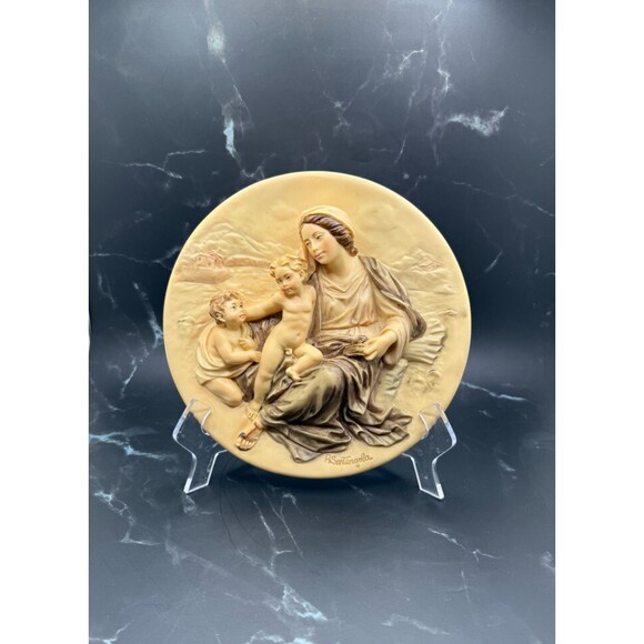 Il Dono Della Tenerezza Dante Di Volteradici 1988 Italy Alabaster Plate BA 2108 - Picture 13 of 13